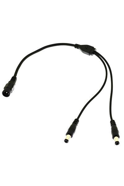 SpeedUF TK34 5.5x2.5mm 1 Dişi 2 Erkek DC Güç Kablosu 🔌 30cm Splitter LED Kamera Uyumlu