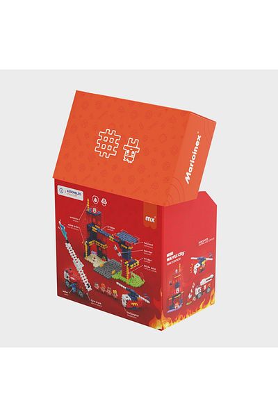 Marioinex Construction set, Fire Department, 280 pieces, Mini Waffles,