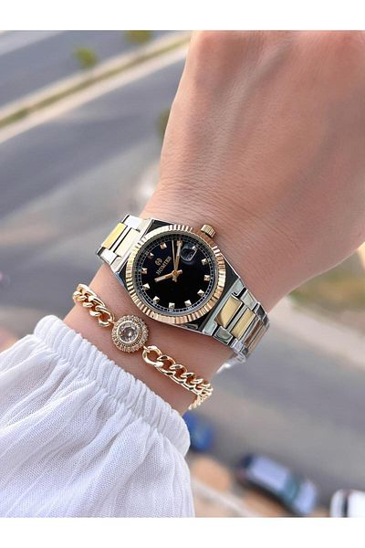 Homies Steel Cord 2 Years Warranty 30 Mt Water Resistant Women Wrist Watch+Bracelet Hm.26S01.4