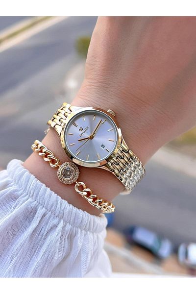 Homies Steel Cord 2 Years Warranty 30 Mt Water Resistant Women Wrist Watch+Bracelet Hm.06S01.3