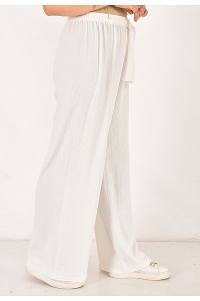 Bala Giyim Wide Leg Wrap Trousers with Elastic Waist
