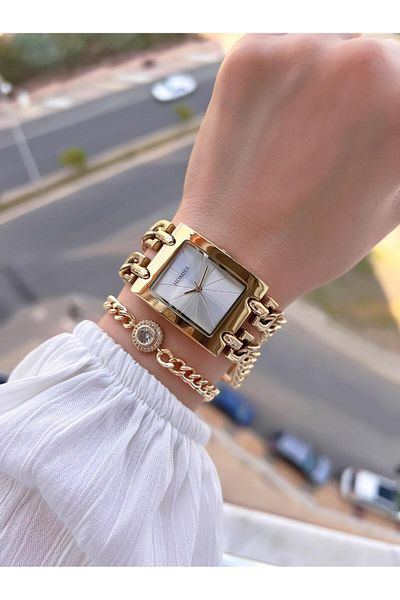 Homies Steel Cord 2 Years Warranty 30 Mt Water Resistant Women Wrist Watch+Bracelet Hm.B0146Sr