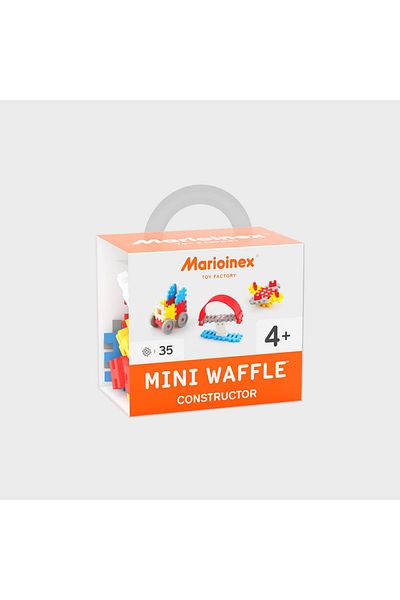 Marioinex Construction set, Constructor, 35 pieces, blue, Mini Waffles,