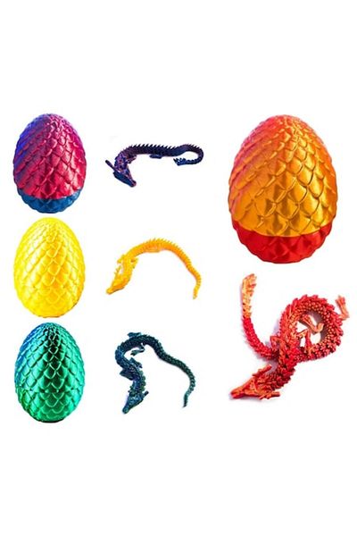 victiny Set 4 figurine dragoni cu ou print 3D VICTINY® multicolor