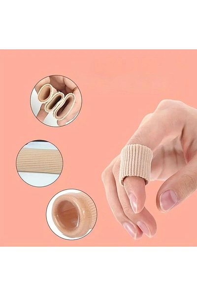jetfast 1 Pair 5 cm Foot Ingrown Protector Nail Protector Tube Fabric Silicone Gel Tube Bone Protector