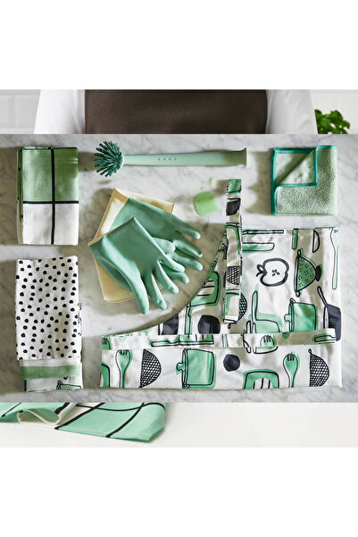 co arma Tea towel, patterned/orange, 45x60 cm, 4 pieces