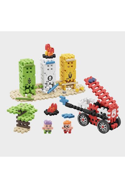 Marioinex Construction set, Firefighters on alert, 148 pieces, Mini Waffles,