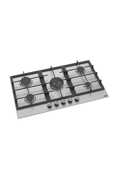 GL GENERAL 51x87cm Iron Cast 5 Burners Built in Gas Cooker, Auto Burn, Total Safety, Side keys, Easy to Clean