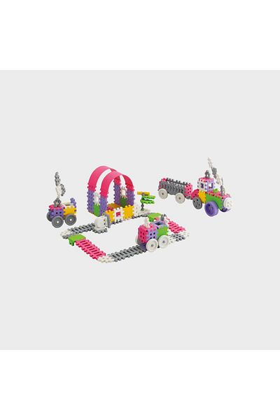 Marioinex Construction set, Constructor, 140 pieces, pink, Mini Waffles,