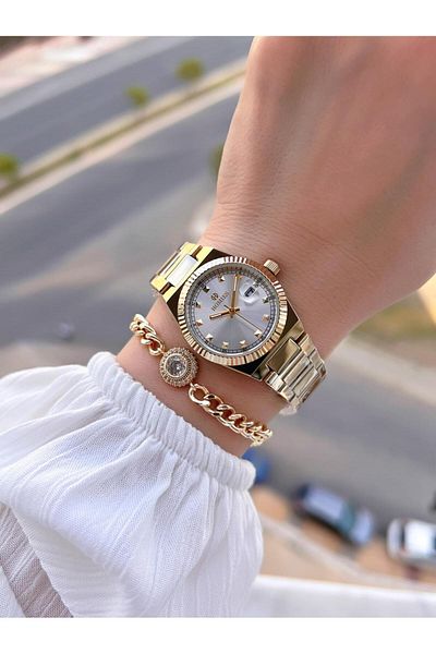 Homies Steel Cord 2 Years Warranty 30 Mt Water Resistant Women Wrist Watch+Bracelet Hm.26S01.2