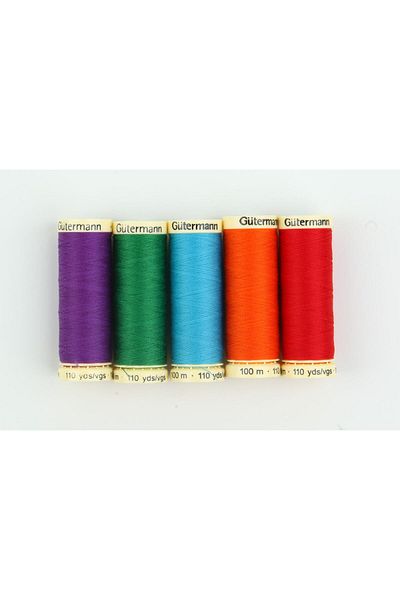 Gütermann Gutermann 100% Polyester 100m Sewing Thread Vibrant Colors Set