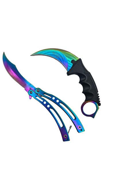 dalimag Kit Counter-Strike Knife Set: Butterfly and Karambit Fade