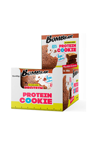 BOMBBAR كوكيز بروتين منخفض السعرات الحرارية بنكهة براوني الشوكولاتة بدون إضاف...