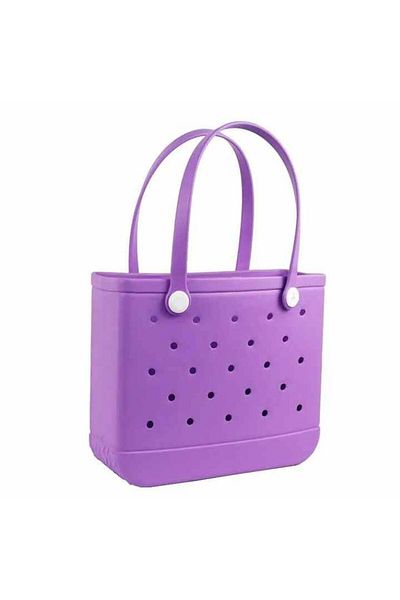 LEONILL Imported Eva Bag 15 Lt Charm Jibbitz Attachable Handle Beach Pool Bag
