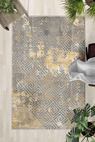 Monnhein Non-Slip Base Washable Carpet – Modern Digital Printing Carpet for K...