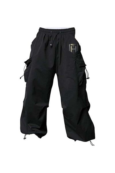 huitich Women's Retro Wide-Leg Workwear Pants High Waist, Quick-Dry, Black Size L