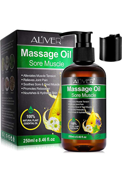 ALİVER Ulei esențial premium pentru masaj, 100% din Arnică, Mușețel, Mentă, L...