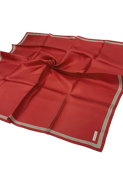 Armine Silk Scarf 2025 Winter - 9261-35 Red Twill