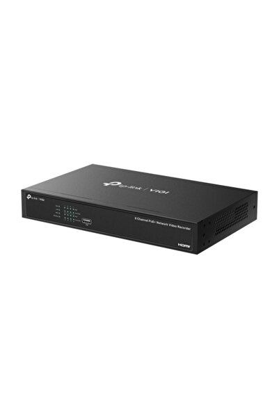TP-LINK 4K NVR, 8 channels max. 8MP, 8 PoE ports, PoE 53W, Audio IN/OUT, 1 x SATA, 1U - VIGI VIGINVR1008H-8P