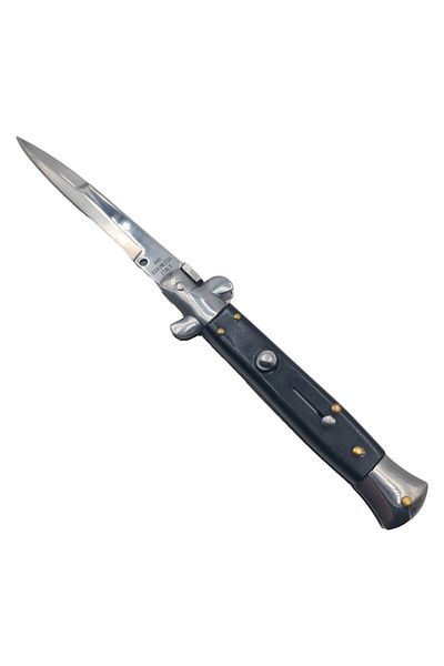dalimag Briceag Automat Stiletto, Deschidere Rapida, 25 cm, Maner Plastic Dur, Argintiu