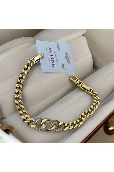 İNN JEWELLERY Xuping Bracelet Anti-Tarnish Antiallergic Gourmet Figured (2 Years Importor Warranty)