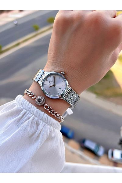 Homies Steel Cord 2 Years Warranty 30 Mt Water Resistant Women Wrist Watch+Bracelet Hm.06S01.1