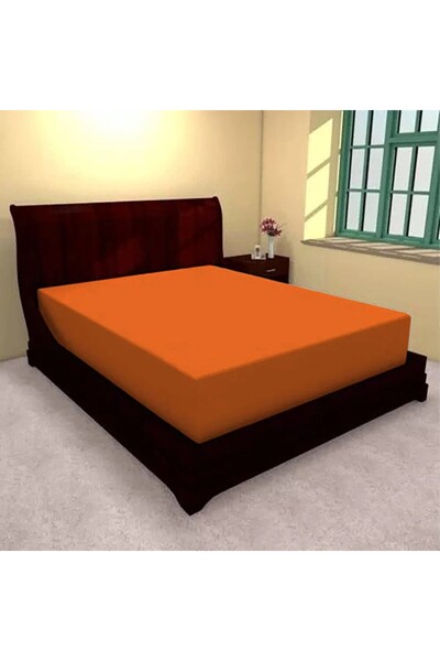 Pucioasa Husa pat tricot cu elastic saltea 100x200cm, portocaliu