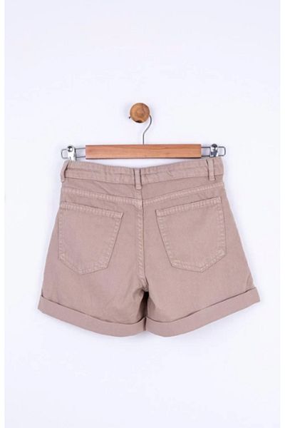 NK PANTALONI SCURT DE VIZON CU BUCĂȚI DE PIELE PENTRU FETE