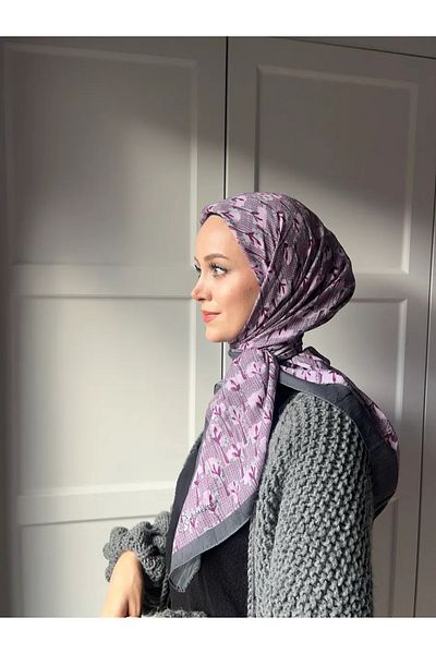 Modakaşmir Flower Spring Pattern Bamboo Scarf
