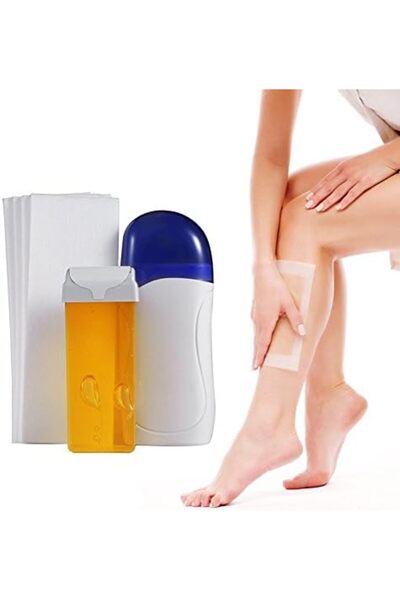 Generic Salon Hair Removal Machine Set with Wax Heater + Wax Cartridge + Hair Removal Paper (Honey)