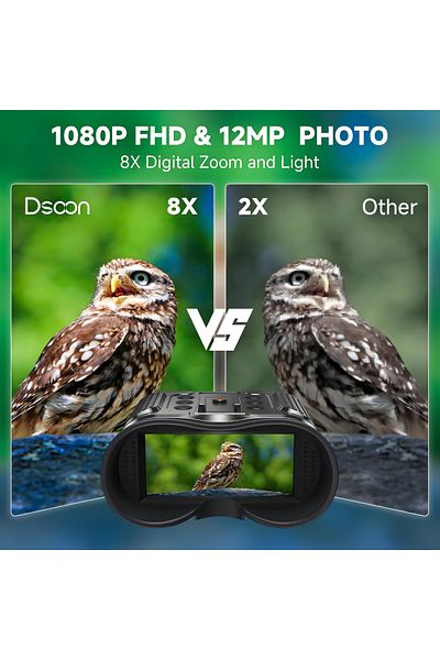 OEM Night vision binoculars, 8x optical zoom, Full HD, 1080p, 3000mAh battery, Model NV8160, 2.7 inch screen