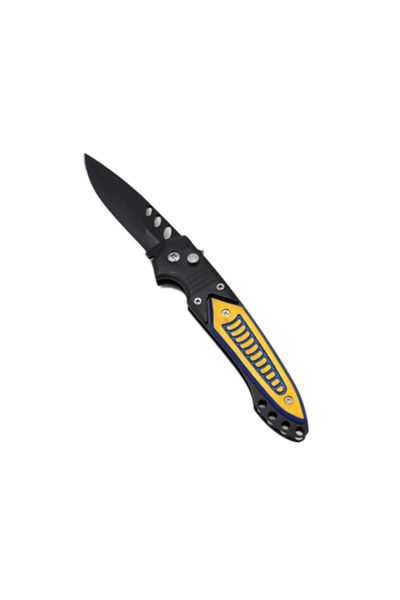 dalimag Golden Pocket Knife with Automatic Button Opening, Belt Clip, 21 cm,