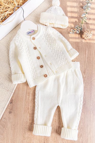 Babymod Beret Knitwear Cardigan Winter Baby Boy Suit Set