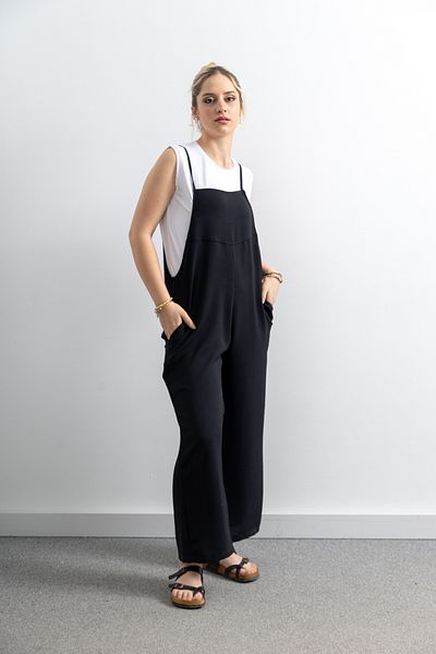 TUĞBA ERGÜL Women's Ayrobin Linen Jumpsuit