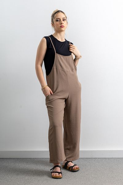 TUĞBA ERGÜL Women's Ayrobin Linen Jumpsuit