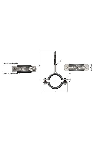 PRATİKOBA Pipe Clamp with Triphone Set of 2