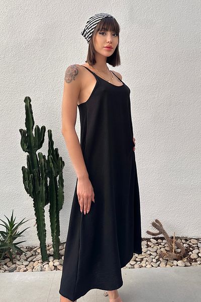 Rabi Shine Women's Aerobic Fabric Long Dress with Adjustable Straps