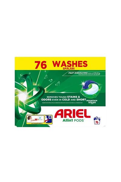 Ariel Laundry Detergent Capsules All in 1 PODS Original, 76 washes