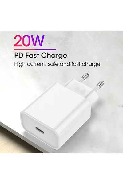 MOAWAVE Wall charger, Fast Charge, 20W, USB-C, PD, White MOAWAVE™