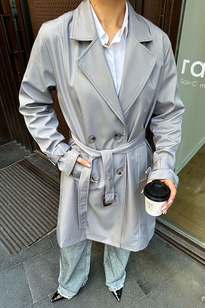 moda armanc Women's Belted Trench Coat - 9271