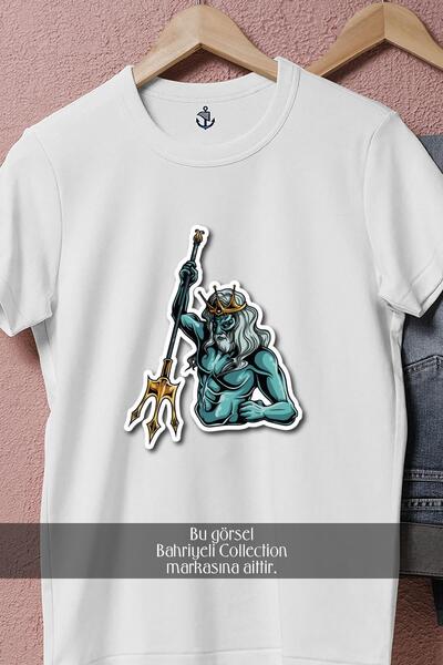 Bahriyeli Collection oversized Μπλουζάκι Unisex με σχέδιο Poseidon