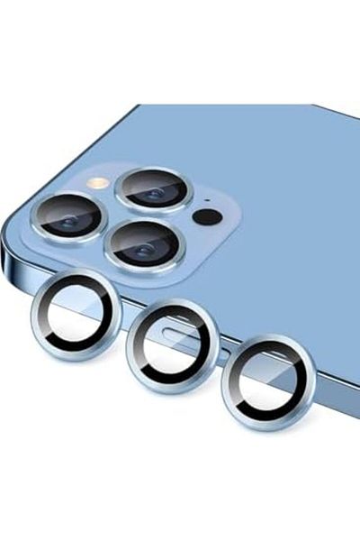Generic Camera Lens With 9H Tempered HD Glass Protector Anti Scratch For iPhone 13 / 13 Pro Max Blue