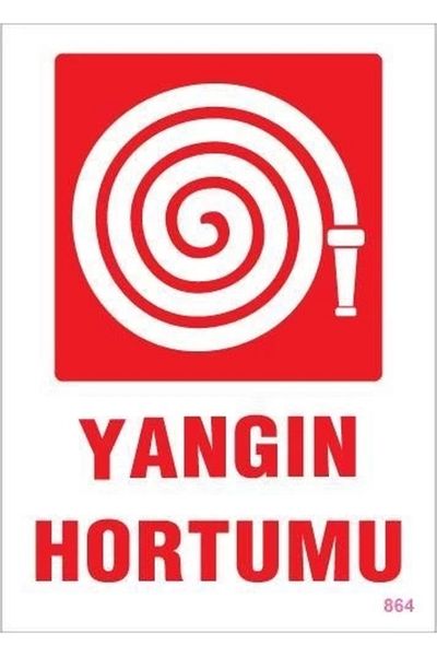 PRATİKOBA Fire Hose Warning Sign 25x35 CODE:864