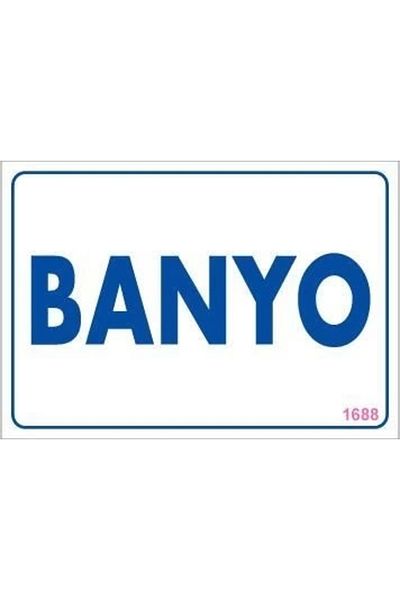 PRATİKOBA Bathroom Warning Sign 17.5x25 CODE:1688