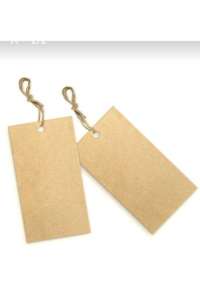 Copyder Kraft Cardboard Label, Perforated 5X9Cm 5000 Pieces