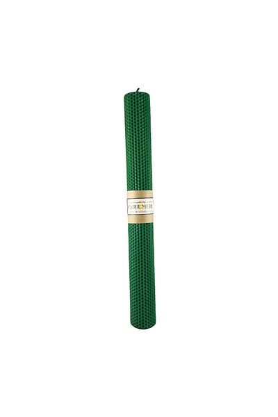 CARUL CU MIERE Wedding candle, baptism, HANDMADE from natural wax, honeycomb pattern 41 cm x 4.7 cm (without arrangement)