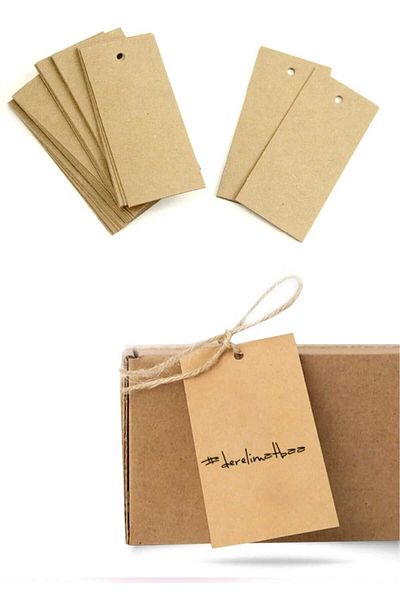 Copyder Kraft Cardboard Label, Perforated 5X9Cm 900 Pieces