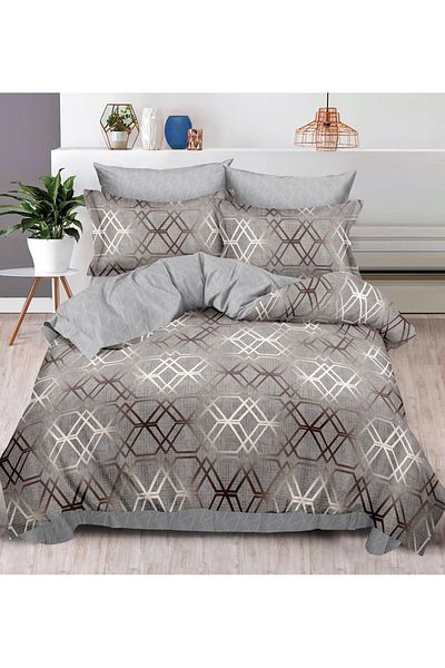 CHIRASO FINE Cotton Bedding Set, ELASTIC Sheet 180x200+25cm, Duvet Cover 200x230cm 4 Pillowcases