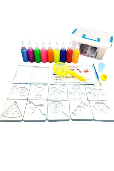 huitich Kids DIY 3D Magic Water Drawing Painting Kit 9 Color Upgrade Package