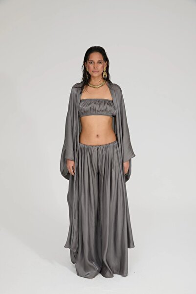 Feu de Lenfer JASMINE GRİ PAÇASIZ PANTOLON